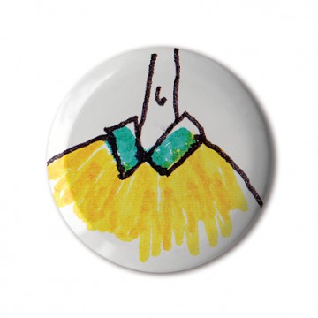 Gift Box: 4 button badges (Doodle DIY Waving)