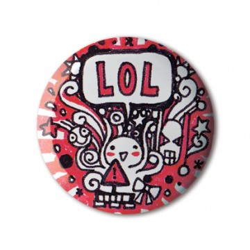 Gift Box: 4 button badges (Doodle LOL)