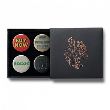 Gift Box: 4 button badges (Portable Retro Ads)