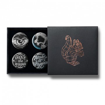 Gift Box: 4 button badges (Sign Making Gems)