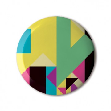 Gift Box: 4 button badges (Geometric Patterns)