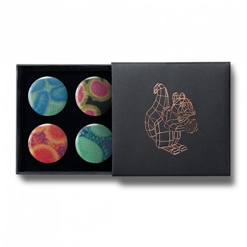 Gift Box: 4 button badges (Microscope)