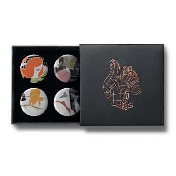 Gift Box: 4 button badges (Picnic)