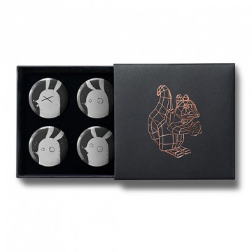 Gift Box: 4 button badges (Bunnies)