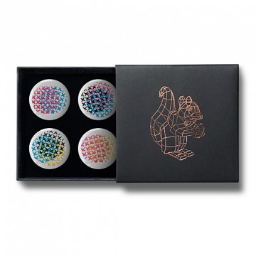 Gift Box: 4 button badges (CMYK Stitches)