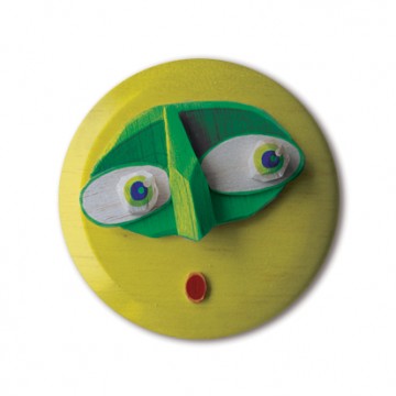 Gift Box: 4 button badges (Wooden Faces)