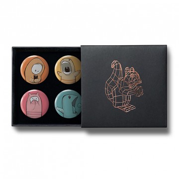 Gift Box: 4 button badges (Burp)
