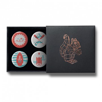 Gift Box: 4 button badges (Ahoi)