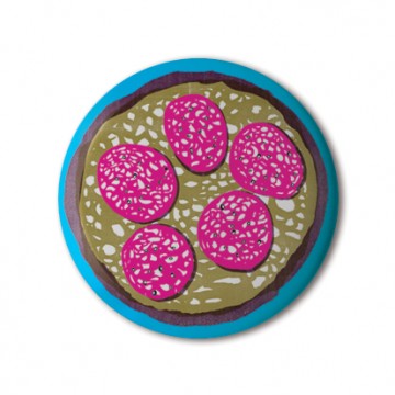 Gift Box: 4 button badges (Pizza)