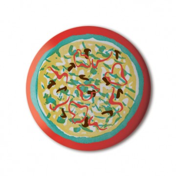 Gift Box: 4 button badges (Pizza)