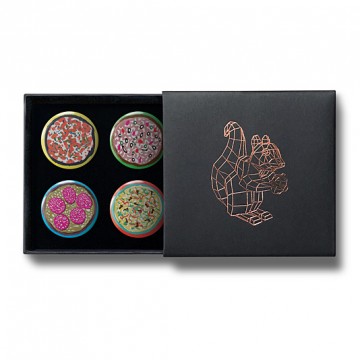 Gift Box: 4 button badges (Pizza)