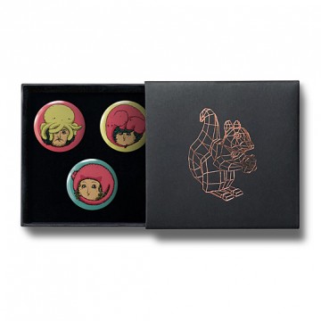 Gift Box: 3 button badges (Animal Hats)