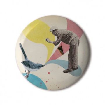 Gift Box: 4 button badges (Retro Collages)