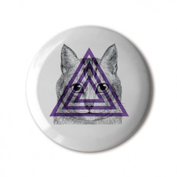 Gift Box: 4 button badges (Geometric Animals)