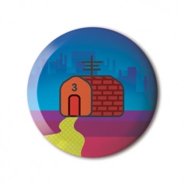 Gift Box: 3 button badges (3 Little Piggies)