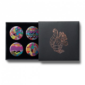 Gift Box: 4 button badges (Rainbow Patterns)