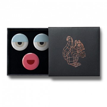 Gift Box: 3 button badges (DIY Face Kit)